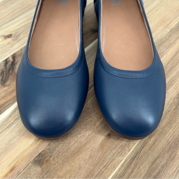 NEW FitFlop Allegro Midnight Navy Leather Ballerina Flats Size 10 - Picture 6 of 12